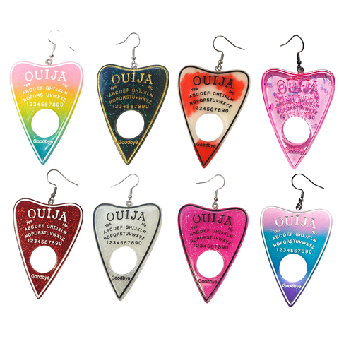 Glitter Resin Ouija Board Earrings