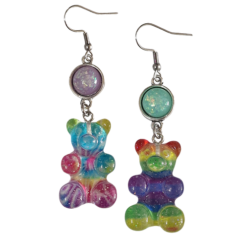 Rainbow Gummy Bear Earrings