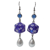 DnD Dice Drop Earrings - Silver - Cheeky Trendy