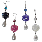DnD Dice Drop Earrings - Silver - Cheeky Trendy