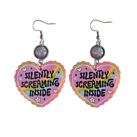 Silently Screaming Inside :) Earrings