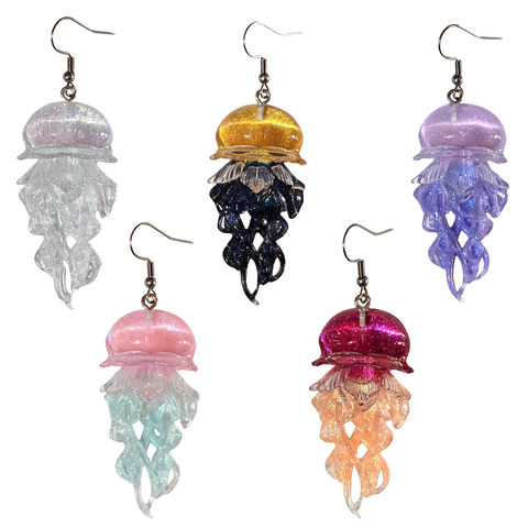 Glittery Jellyfish Earrings