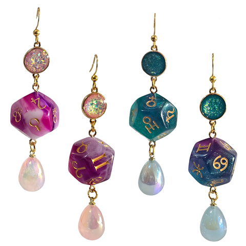 Astrology Dice Earrings
