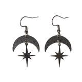 Crescent Moon & Star Earrings