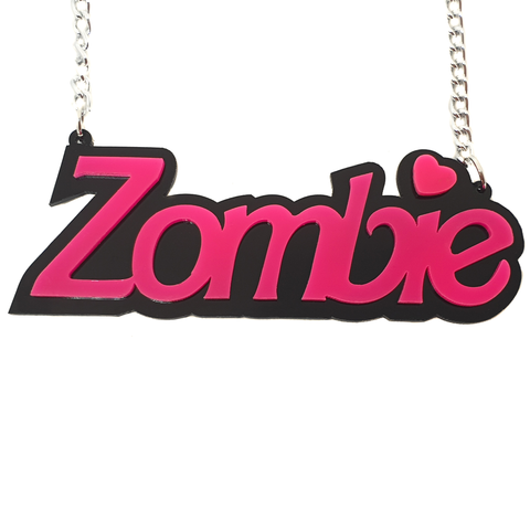 Cutie Pie Pink Zombie Necklace