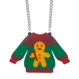 Gingerbread Christmas Jumper Necklace