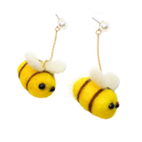 Fluffy Bumblebee - Earrings