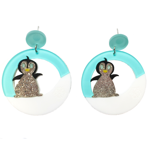 Cute Penguin Acrylic Earrings