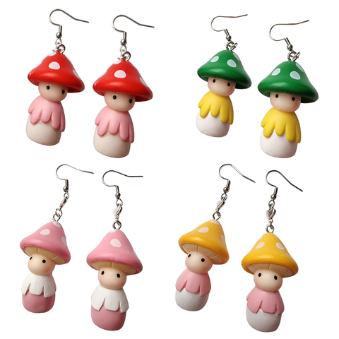 Cute Mushroom Doll Earrings
