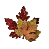 Layered Maple Leaf Brooch