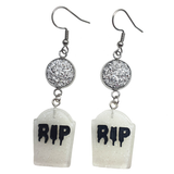 RIP ☠ Gravestone Earrings