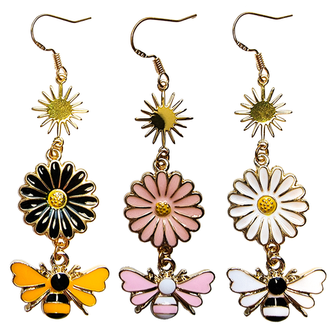 Bee and Daisy Earrings