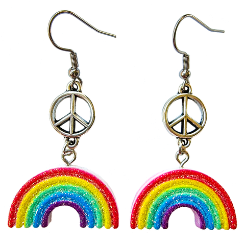 Peace, Love & Rainbows Earrings