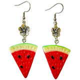 Juicy Watermelon Slice Earrings