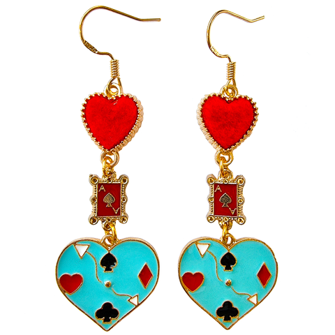 Queen of Hearts ❤ Enamel Earrings