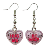 Sparkly Candy Love Heart Earrings