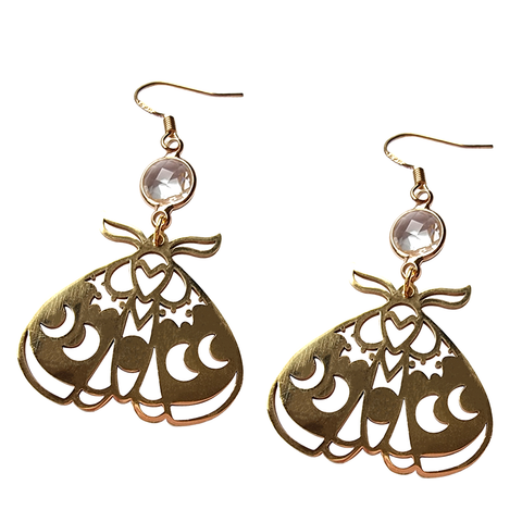 Celestial Moth Earrings