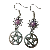 Silver Pentagram Earrings