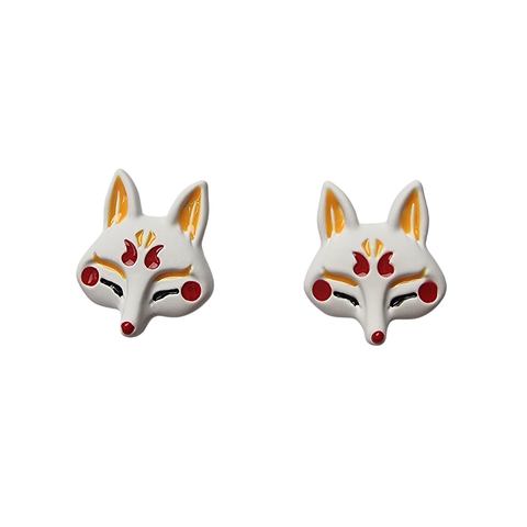 Kitsune Fox Stud Earrings