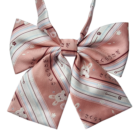 Pink Bunny Necktie Bow